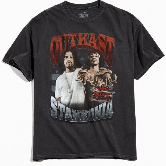 Urban Outfitters OutKast Vintage Wash T-Shirt Short Sleeve Black Men Size Medium - Picture 1 of 5